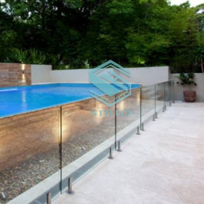 deck glass balustrade/high quality tempered glass raingls