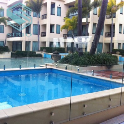 swimming pool fence with stainless steel spigot /glass balustrade for swimming high quality